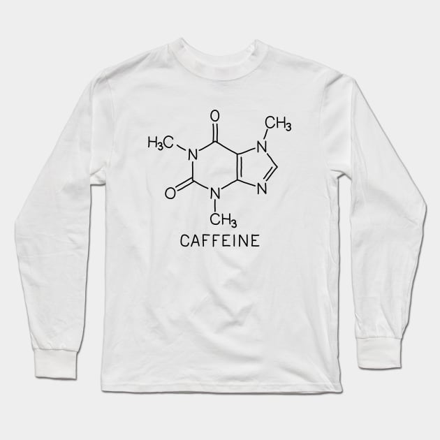 Caffeine molecule Long Sleeve T-Shirt by valentinahramov